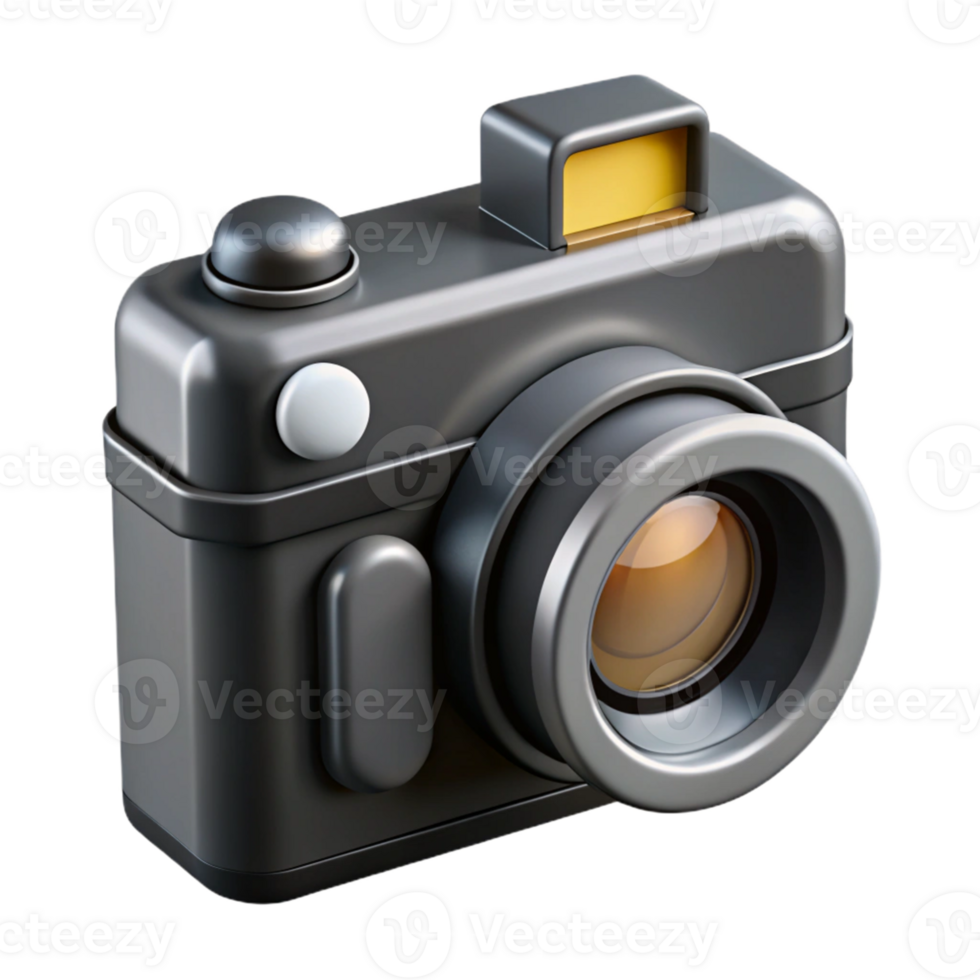3D Render of a Retro Camera png