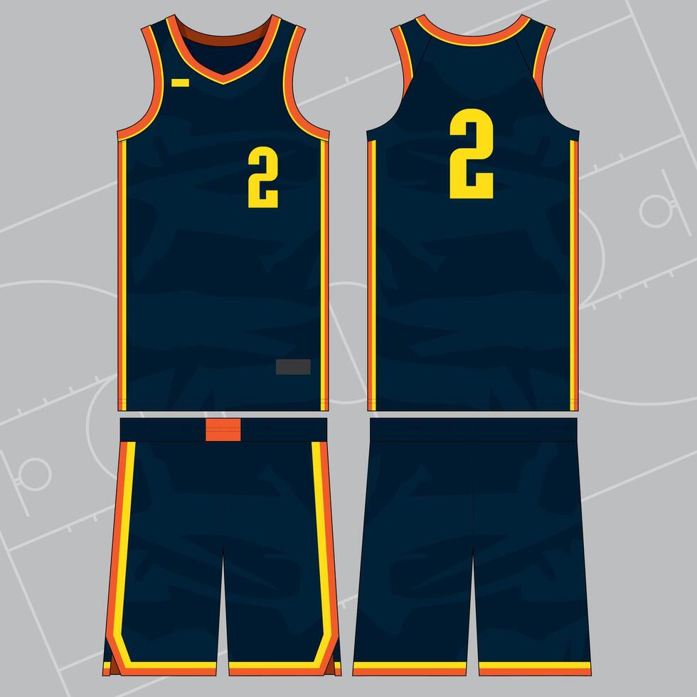 basketball jersey mockup template design abstract team uniform suit vector