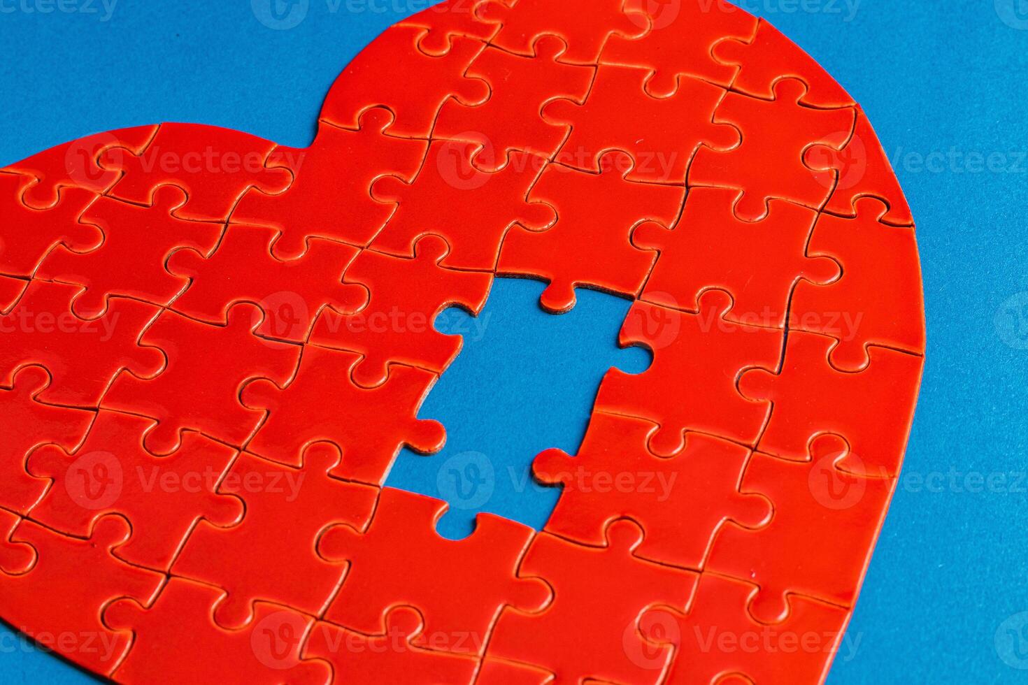 The concept of feelings in a puzzle. missing pieces in the puzzle, broken love photo