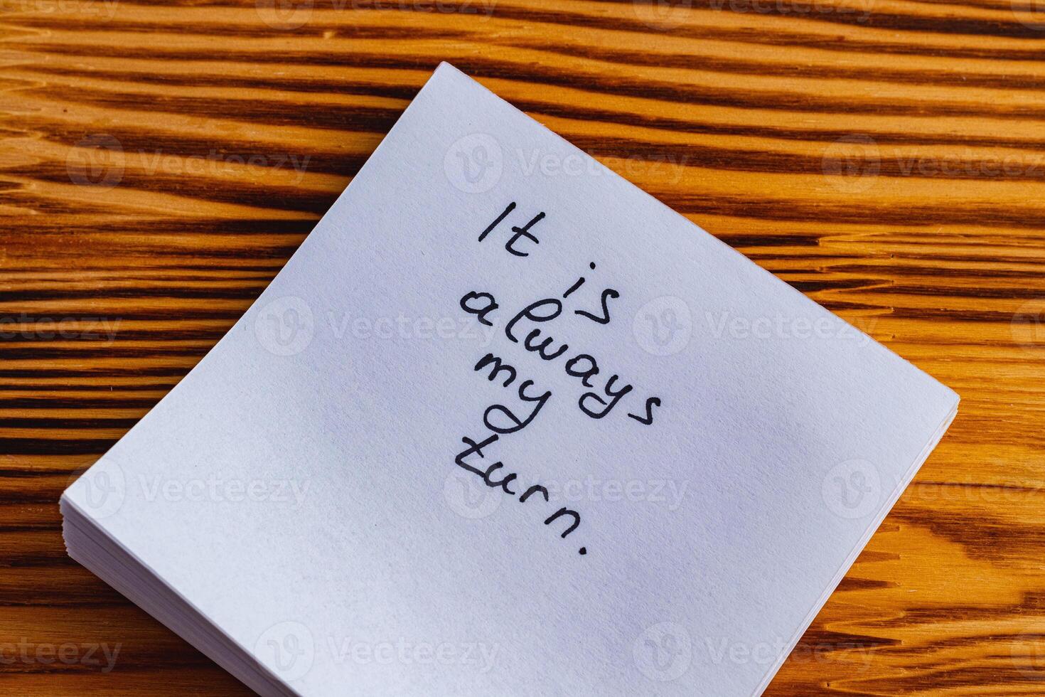 Positive thoughts for increasing selfesteem on paper sticks on wooden background photo