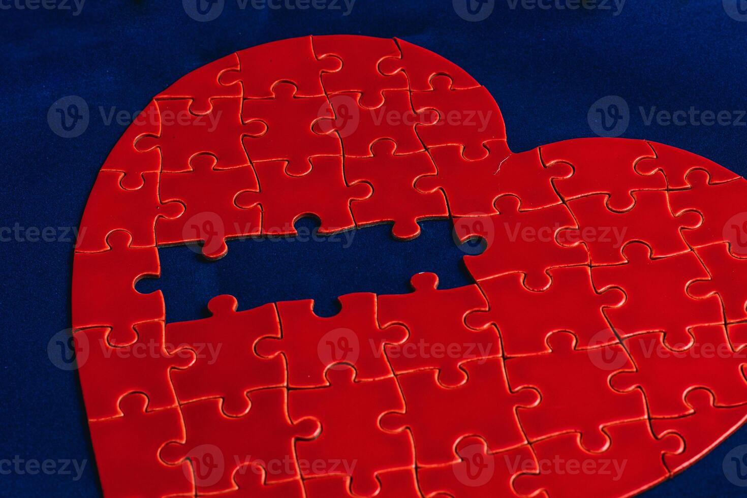 The concept of feelings in a puzzle. missing pieces in the puzzle, broken love photo