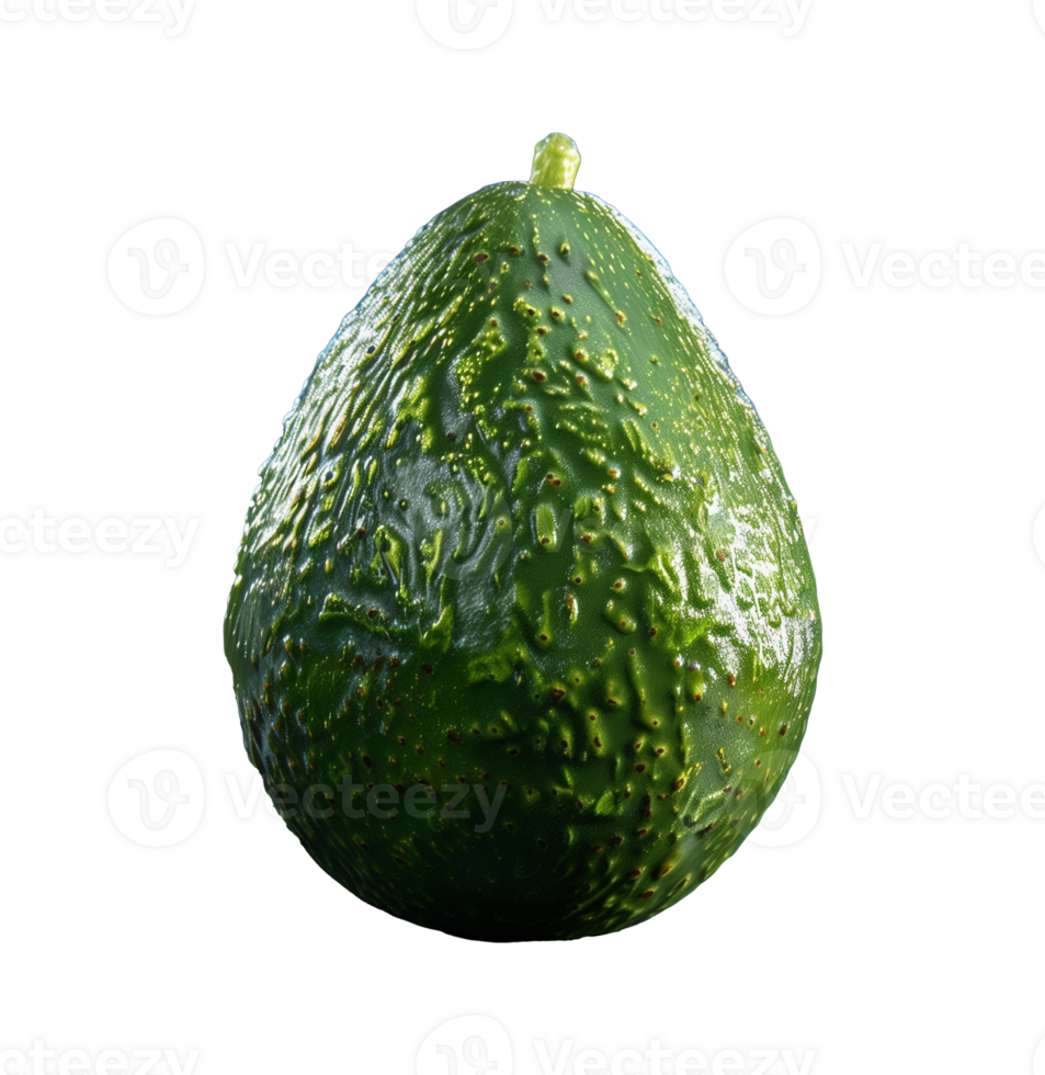 Whole avocado isolated on transparent background. Concept of healthy food png