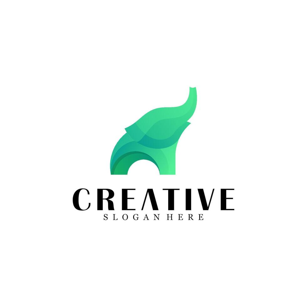 Abstract elephant logo design vector