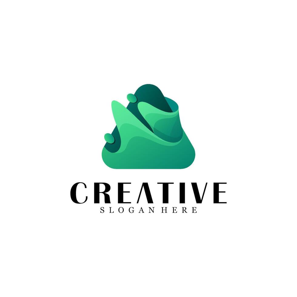 Abstract triangle logo design vector