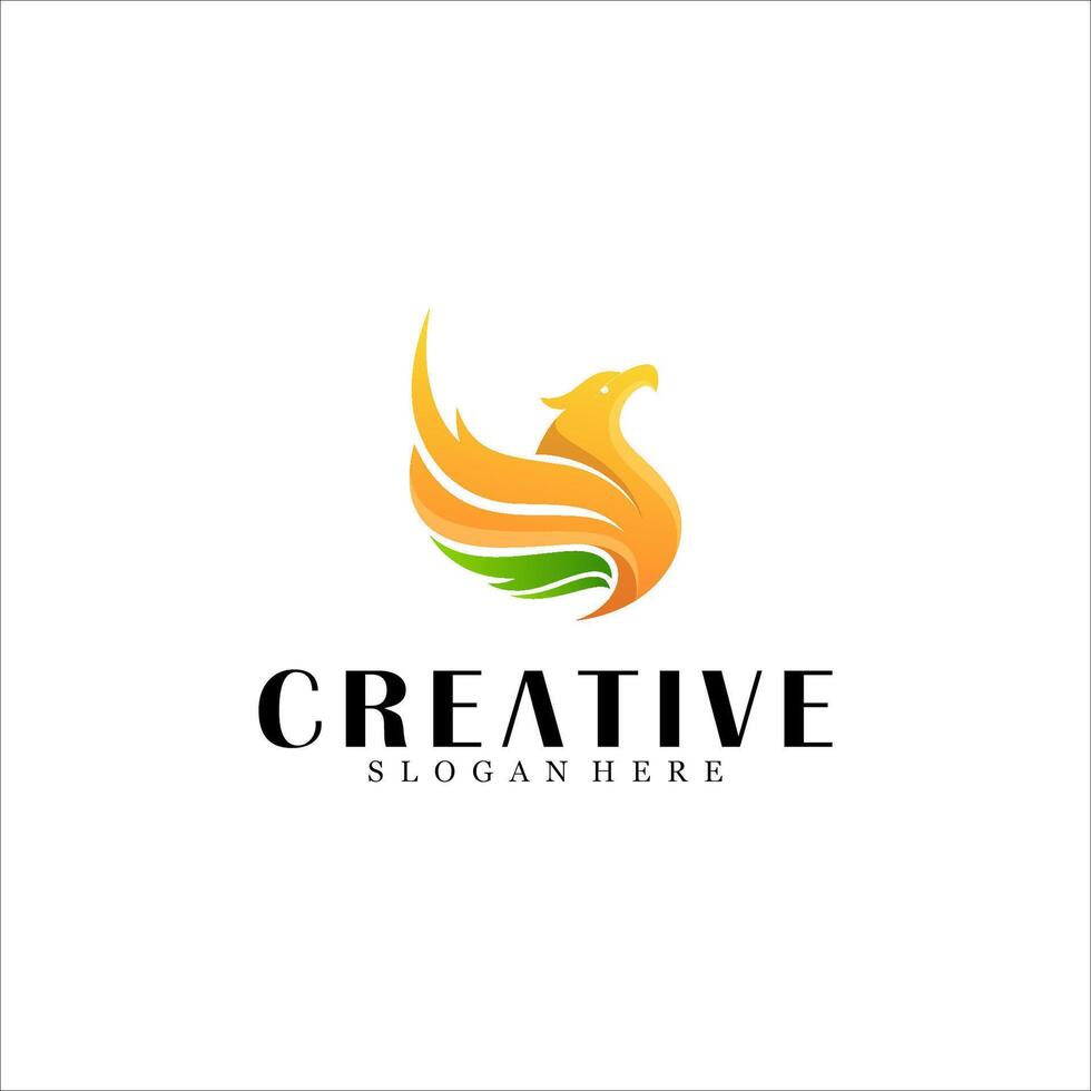 Abstract eagle logo design vector