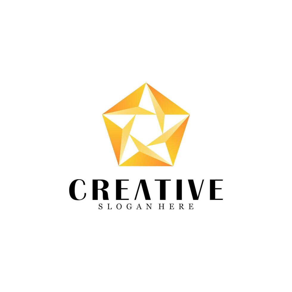 Abstract star logo design vector