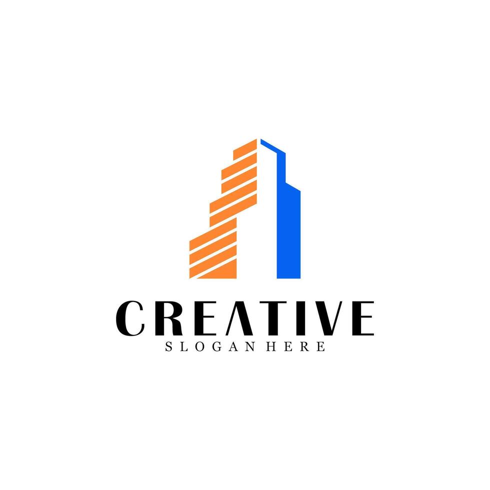 Abstract building logo design vector