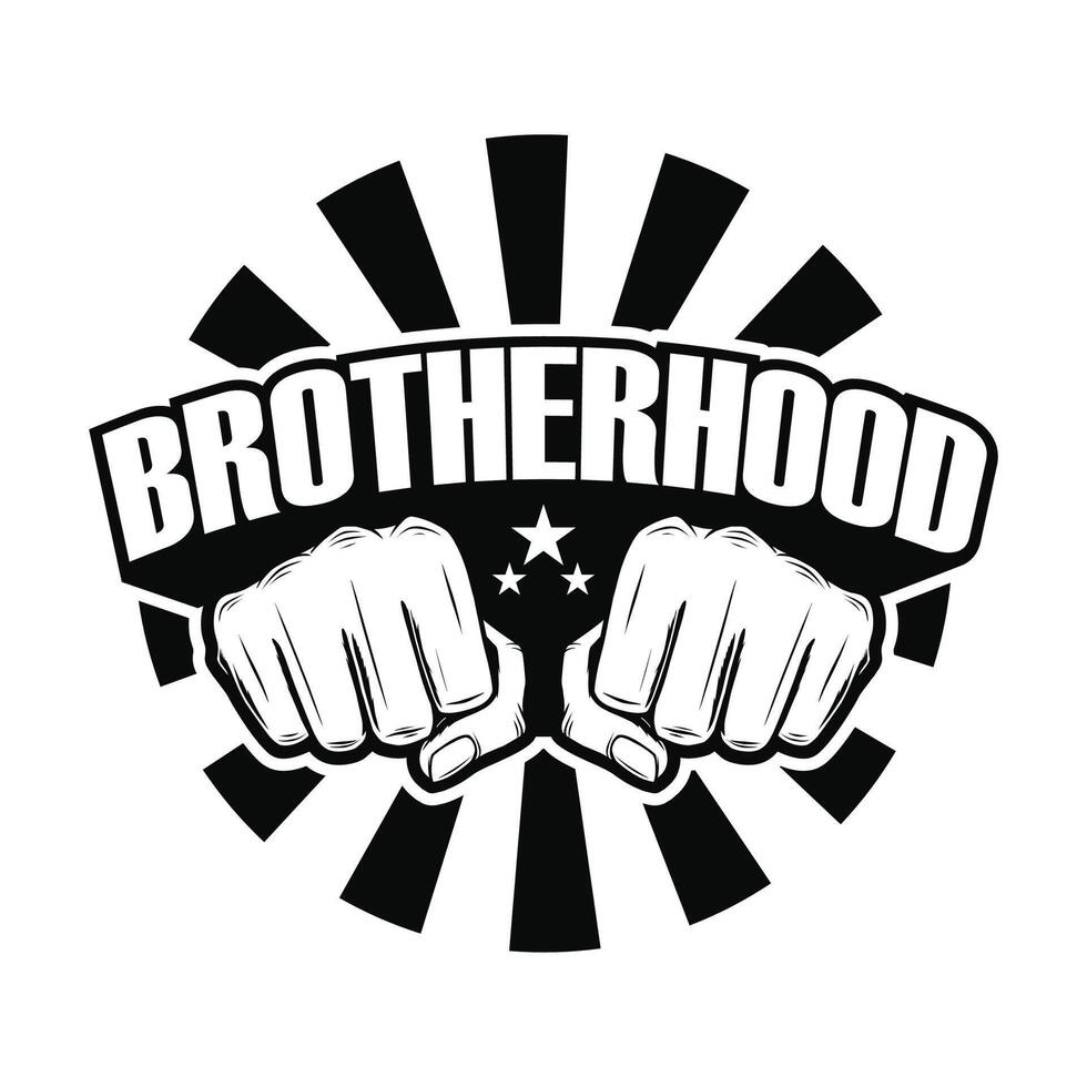 Brotherhood badge design for you vector