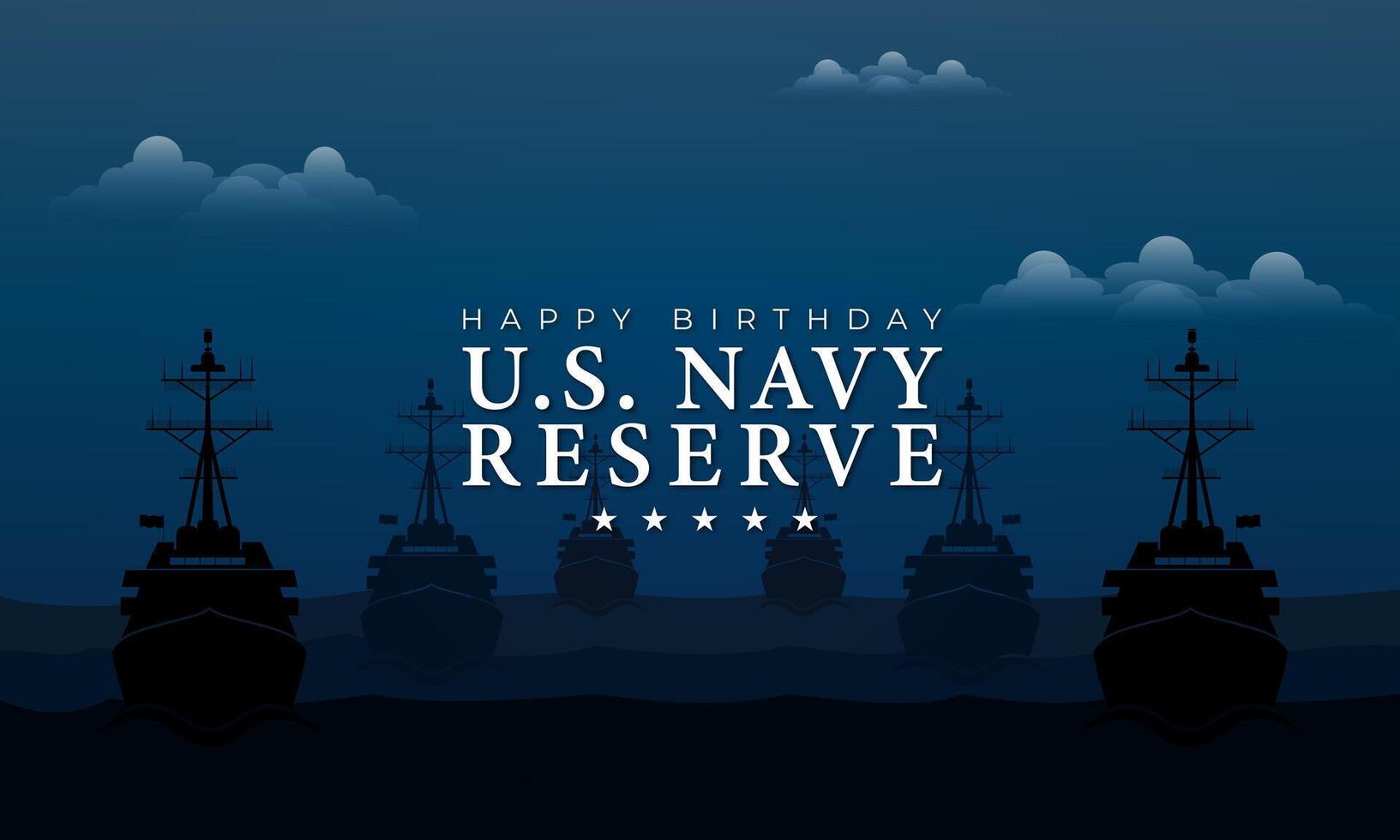Happy Birthday US Navy Reserve March 03 Background Illustration vector