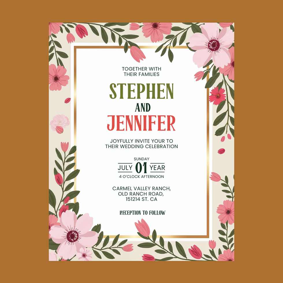 Free Customizable Wedding, Engagement Invitation Template for Download psd