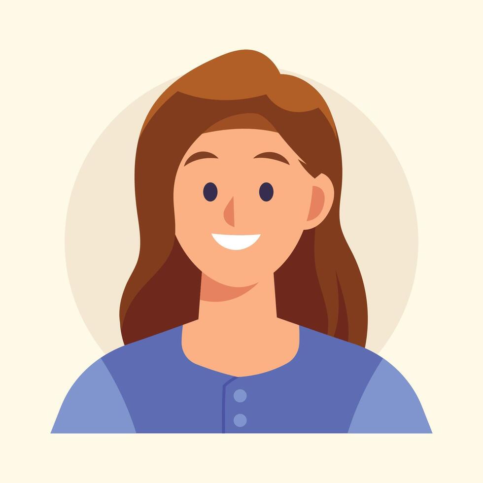 avatar woman character illustration vector