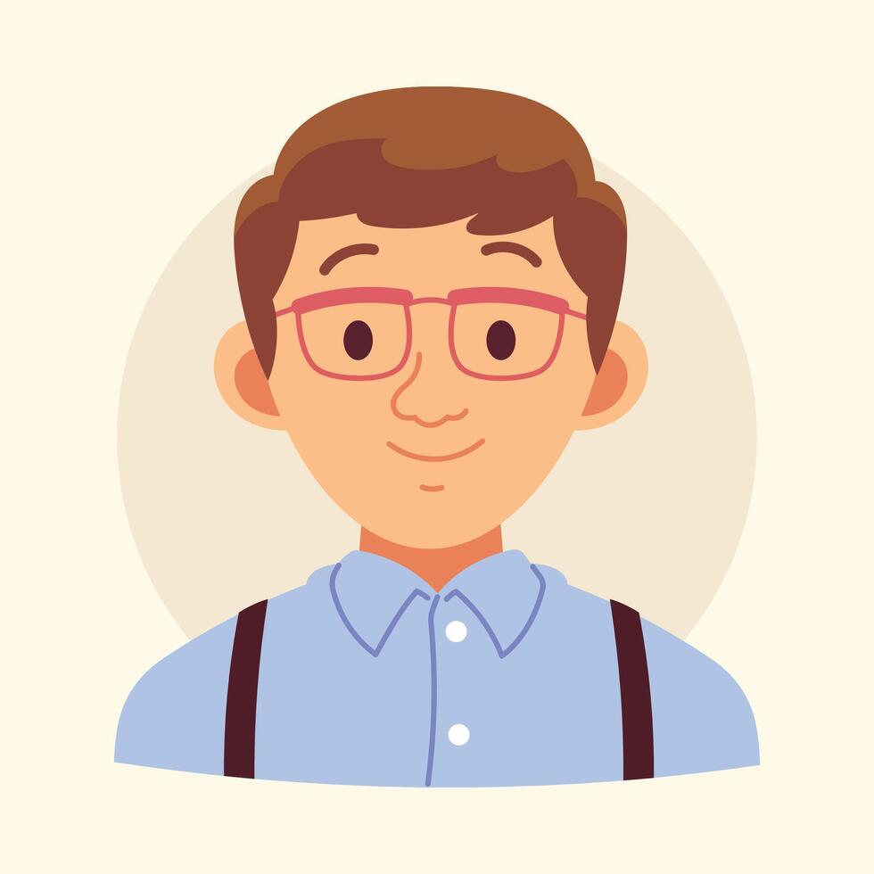 avatar good man character illustration vector