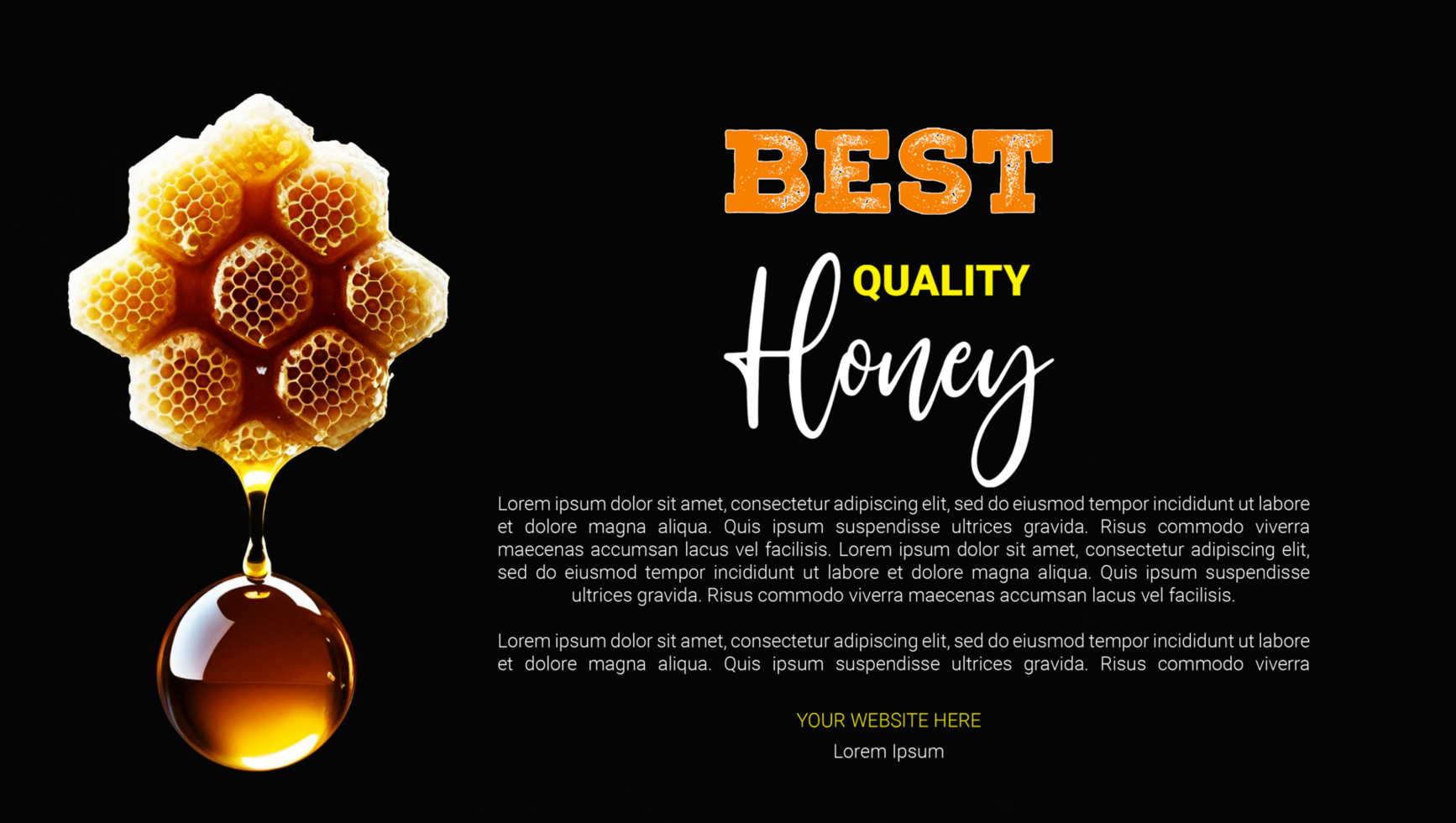 Pure honey harvested from organic beekeeping practices psd