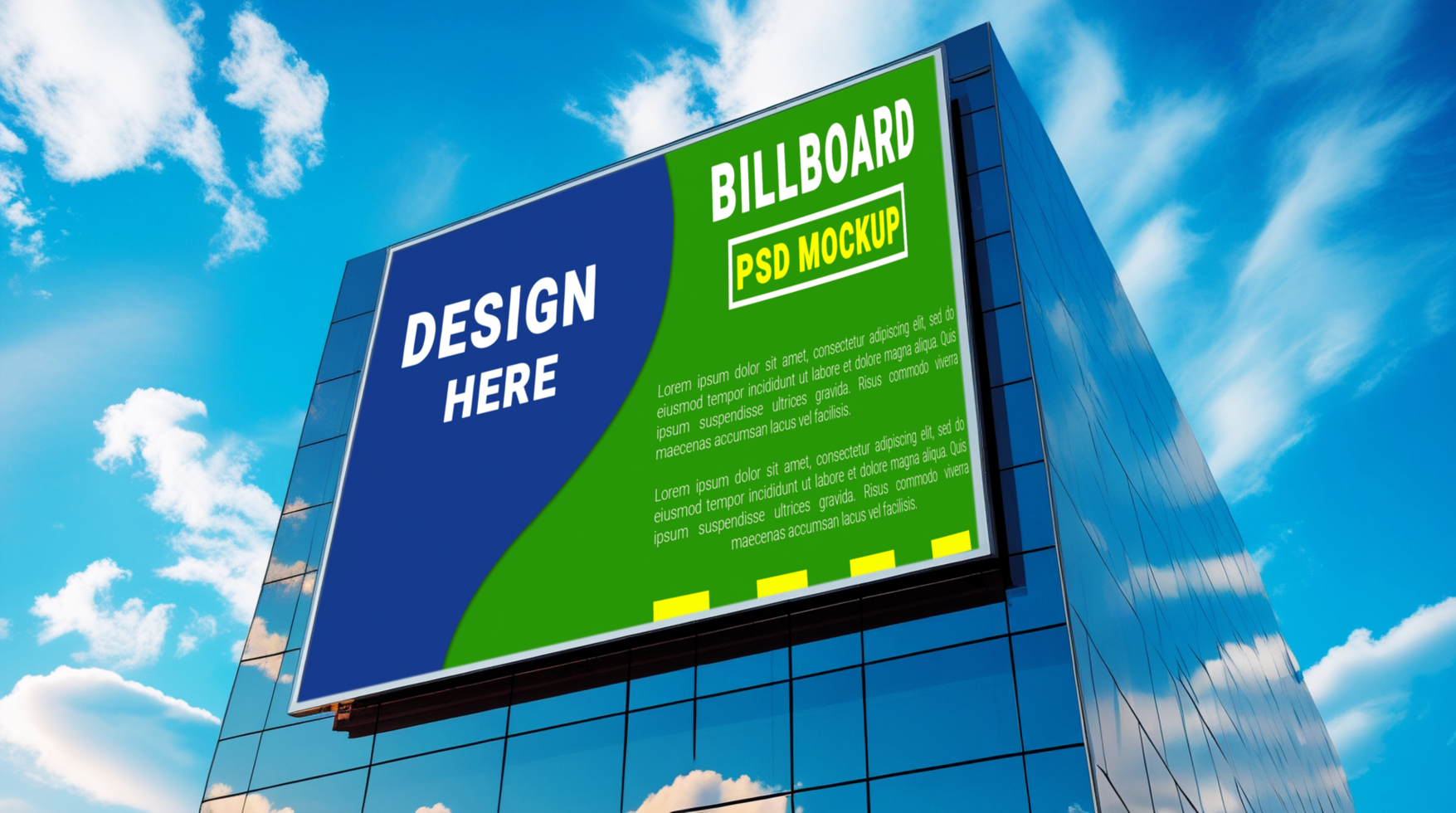 Outdoor blank billboard mockup positioned perfectly for high impact advertising campaigns psd
