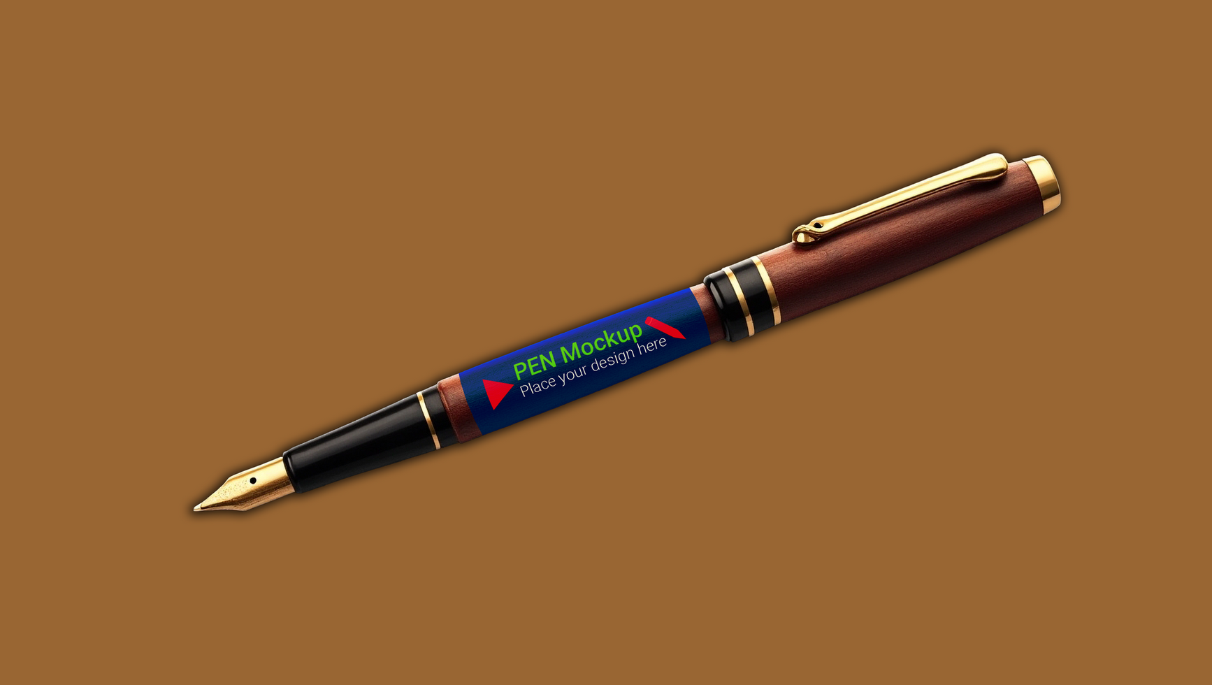 High quality promotional pen mockup for corporate stationery and branding presentations. psd