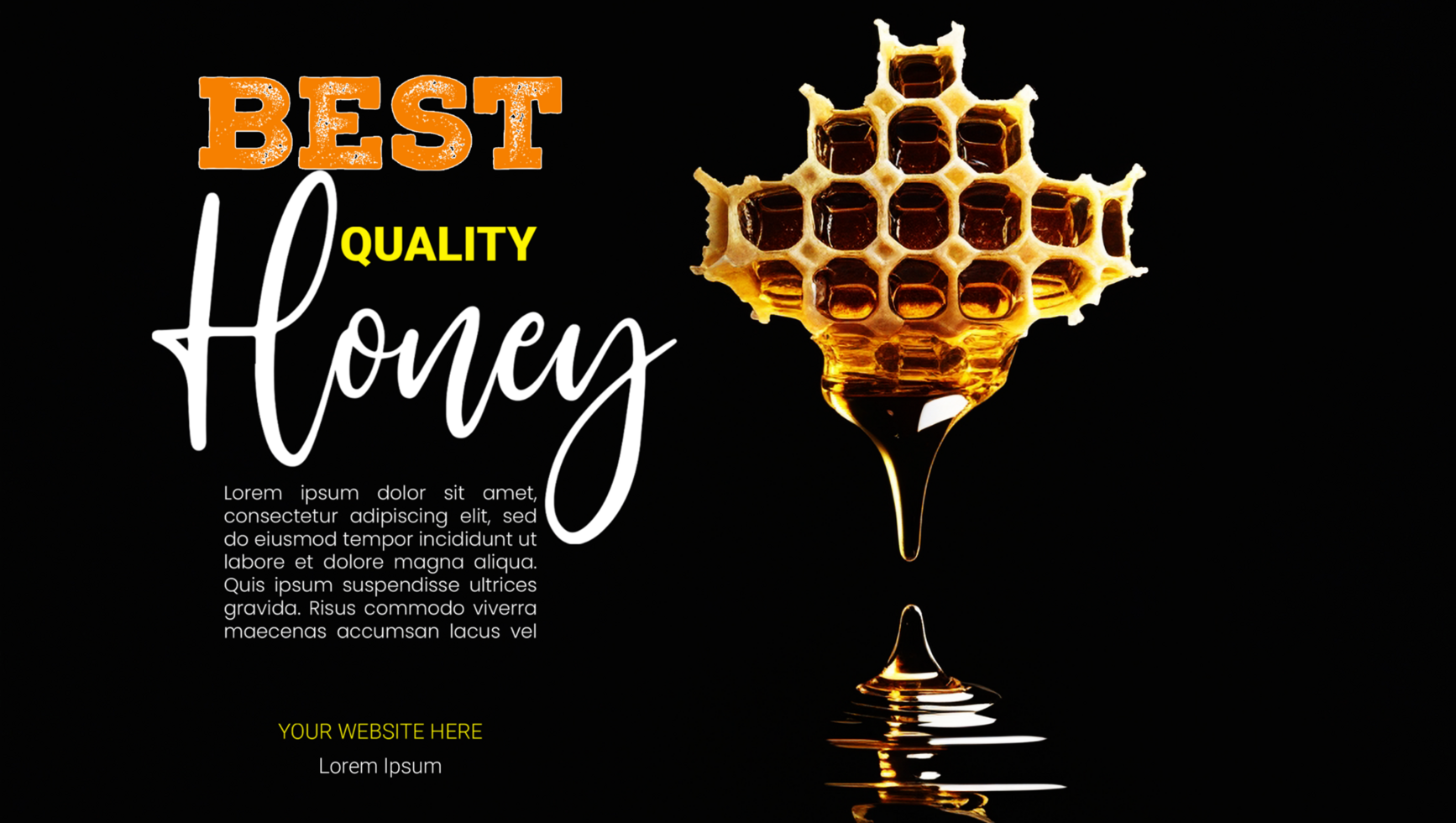 Apiculture honey collected from a spring harvest beehive psd