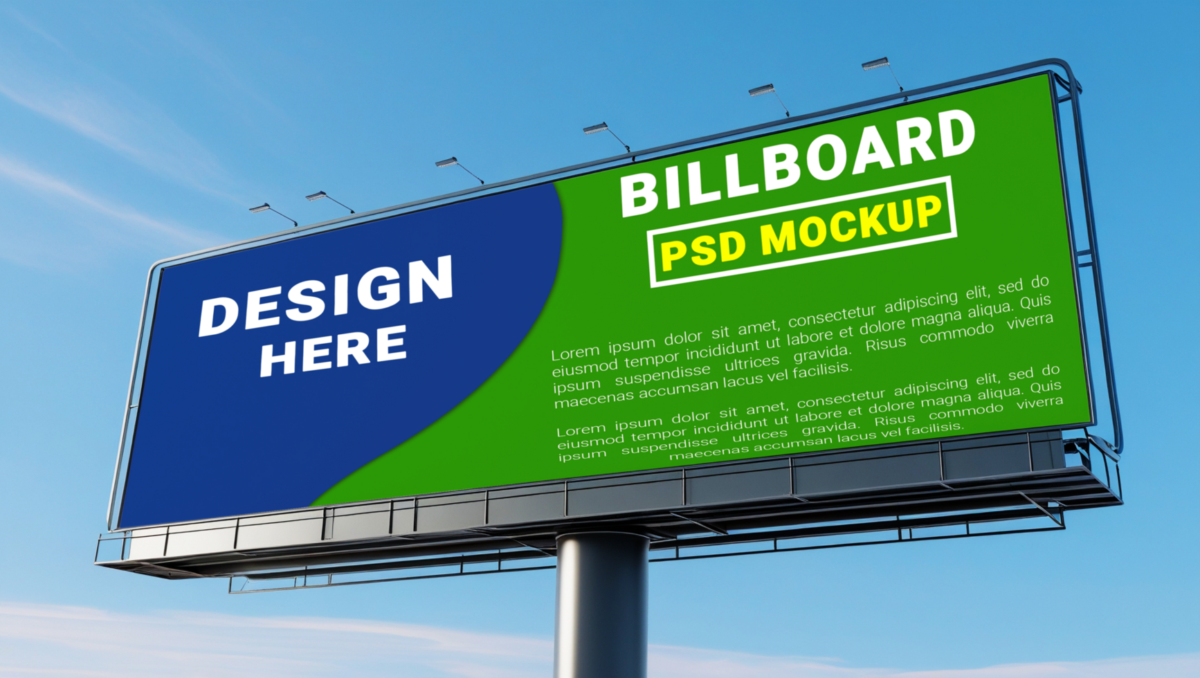 High quality mockup of a outdoor billboard for ad campaigns and business promotion psd