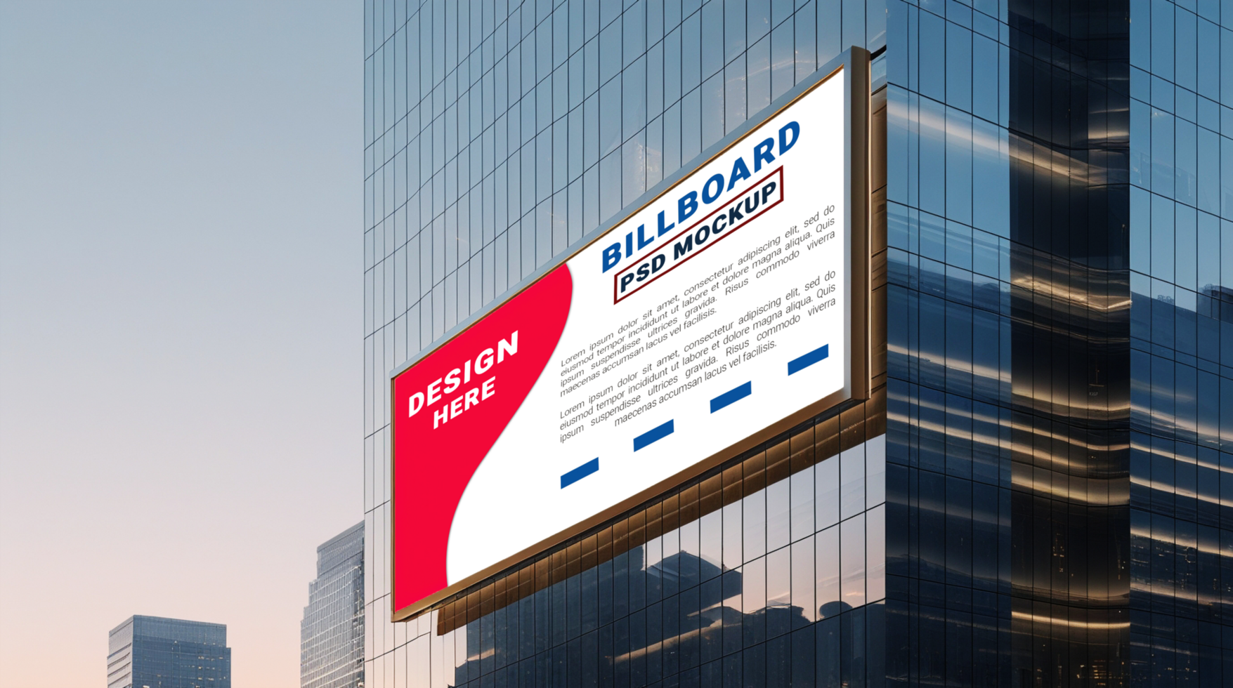 Billboard mockup template ready for creative design and impactful messaging psd
