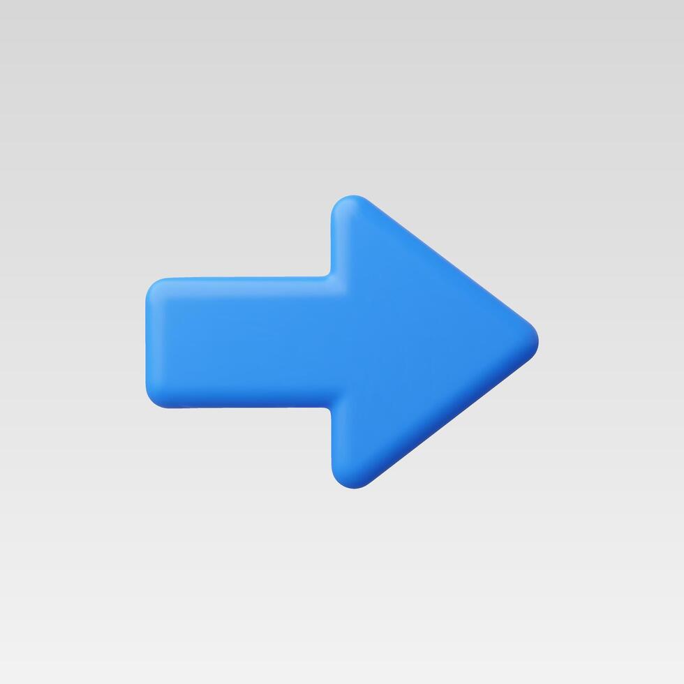 3d Realistick Right Arrow Illustration vector
