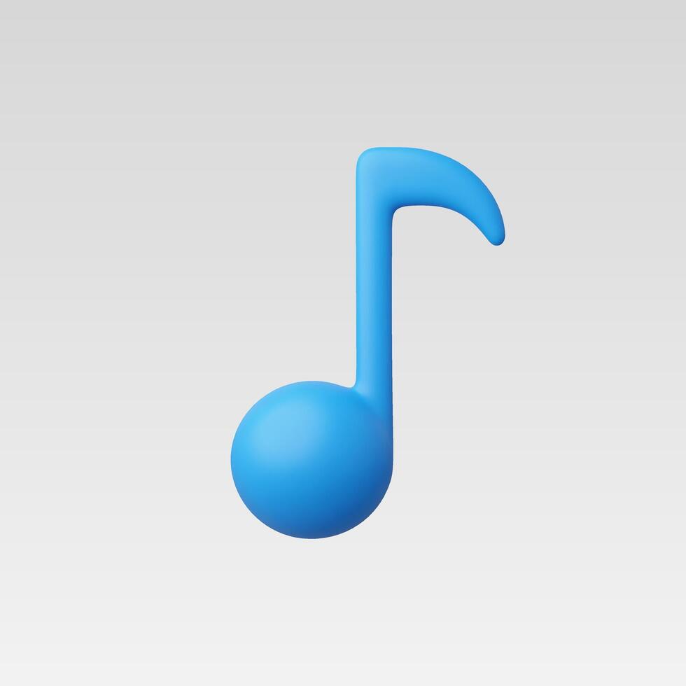 3d Realistic Note Music illustration vector