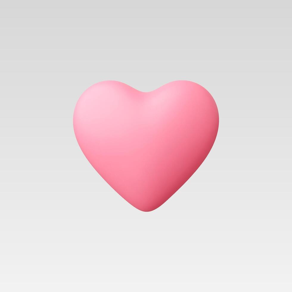 3d Realistic Heart or Love Icon illustrations vector