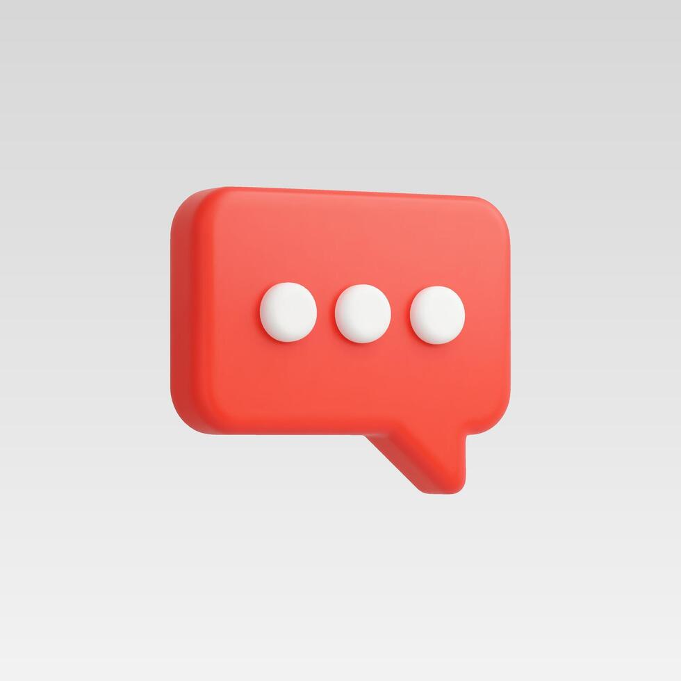 3d Realistic Chat or Message Icon illustration vector