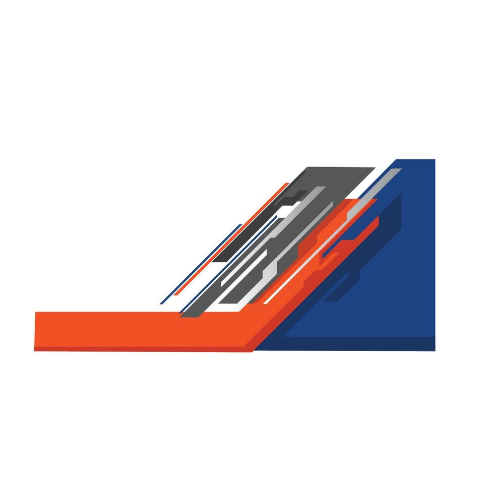 modern car sticker design with blue and orange stripe style. stickers are suitable for cargo delivery van and travel minibus car bodies vector