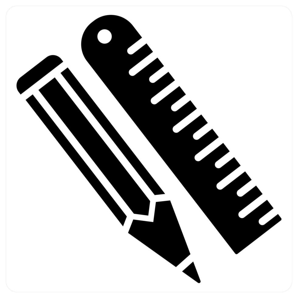Stationery Items and pen icon concept vector