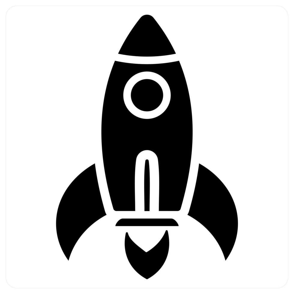 Launch and space icon concept vector