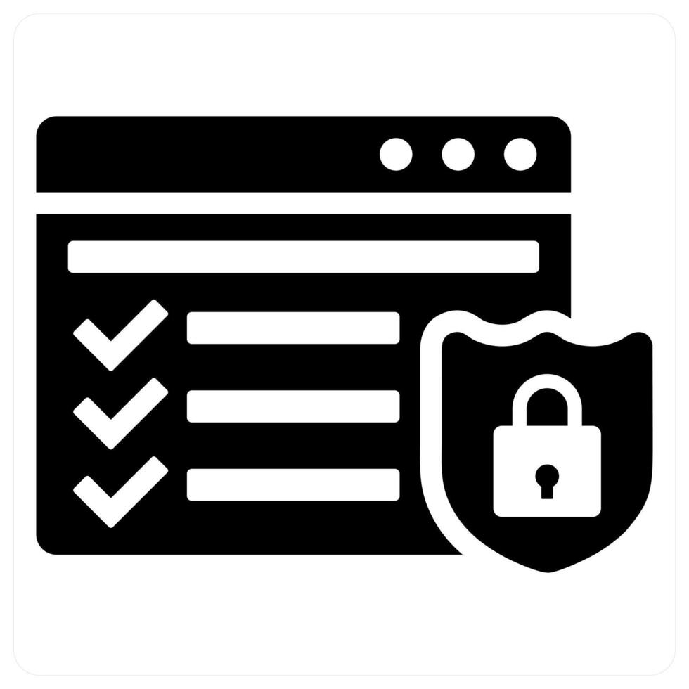 Webpage Security and web icon concept vector
