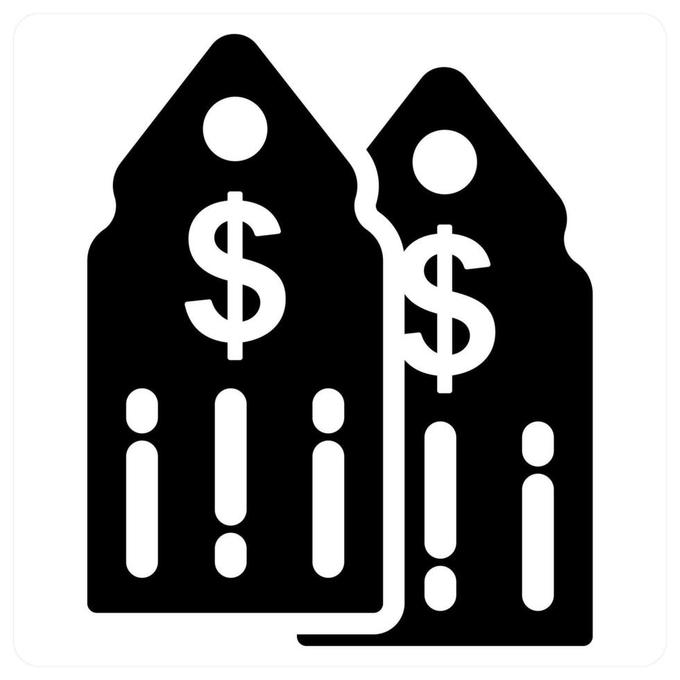 Price Tags and sale icon concept vector