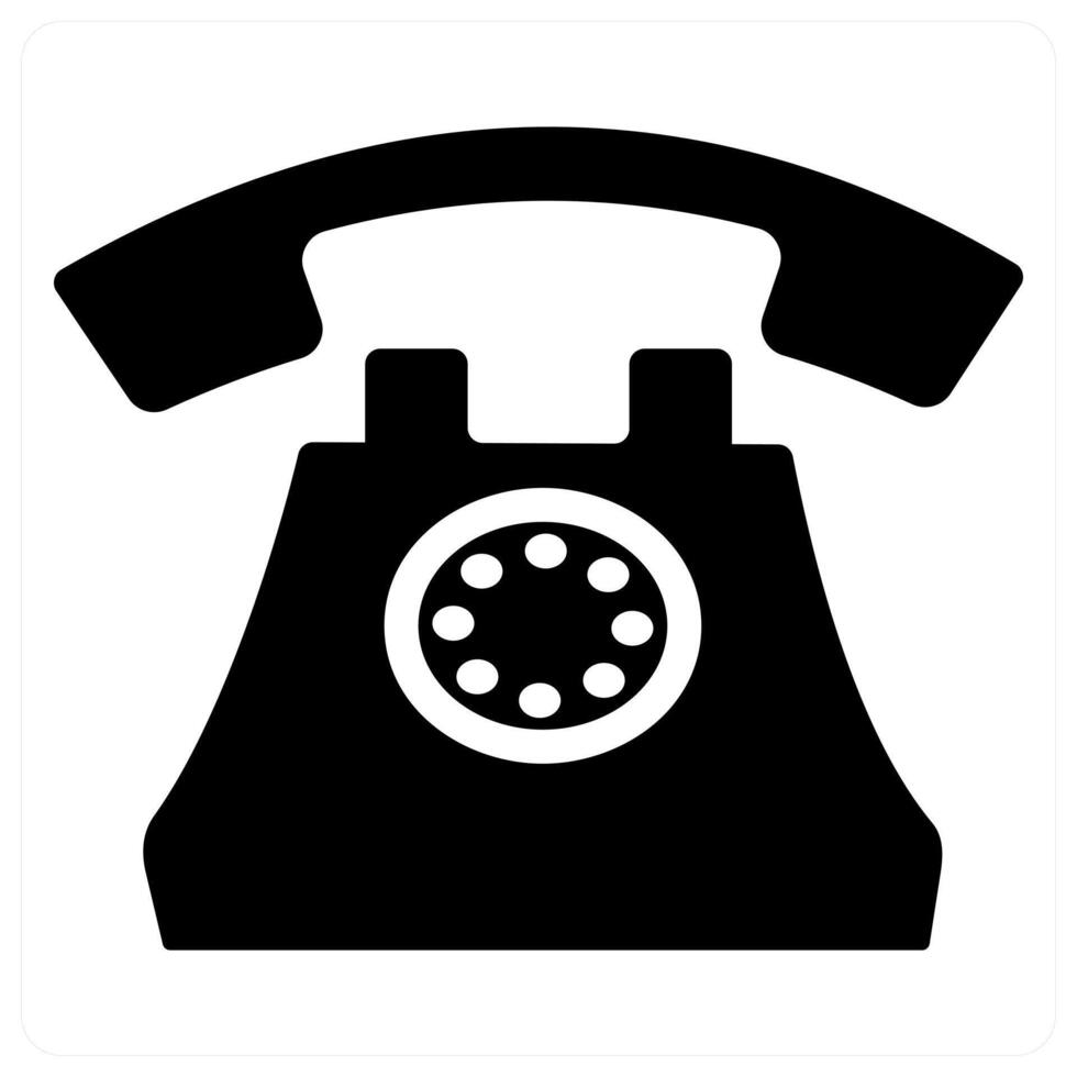 Landline and telephone icon concept vector