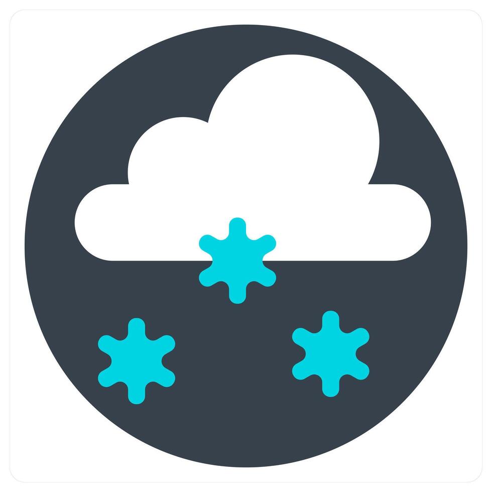 Snowflake and rainy day icon concept vector