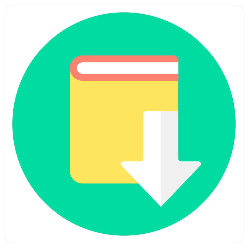 Book Download and study icon concept vector