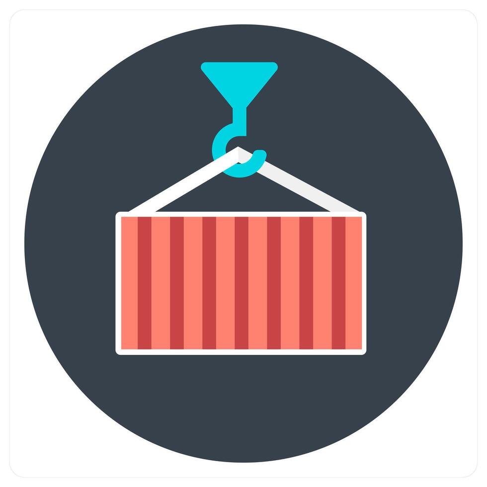 Crane and truck icon concept vector