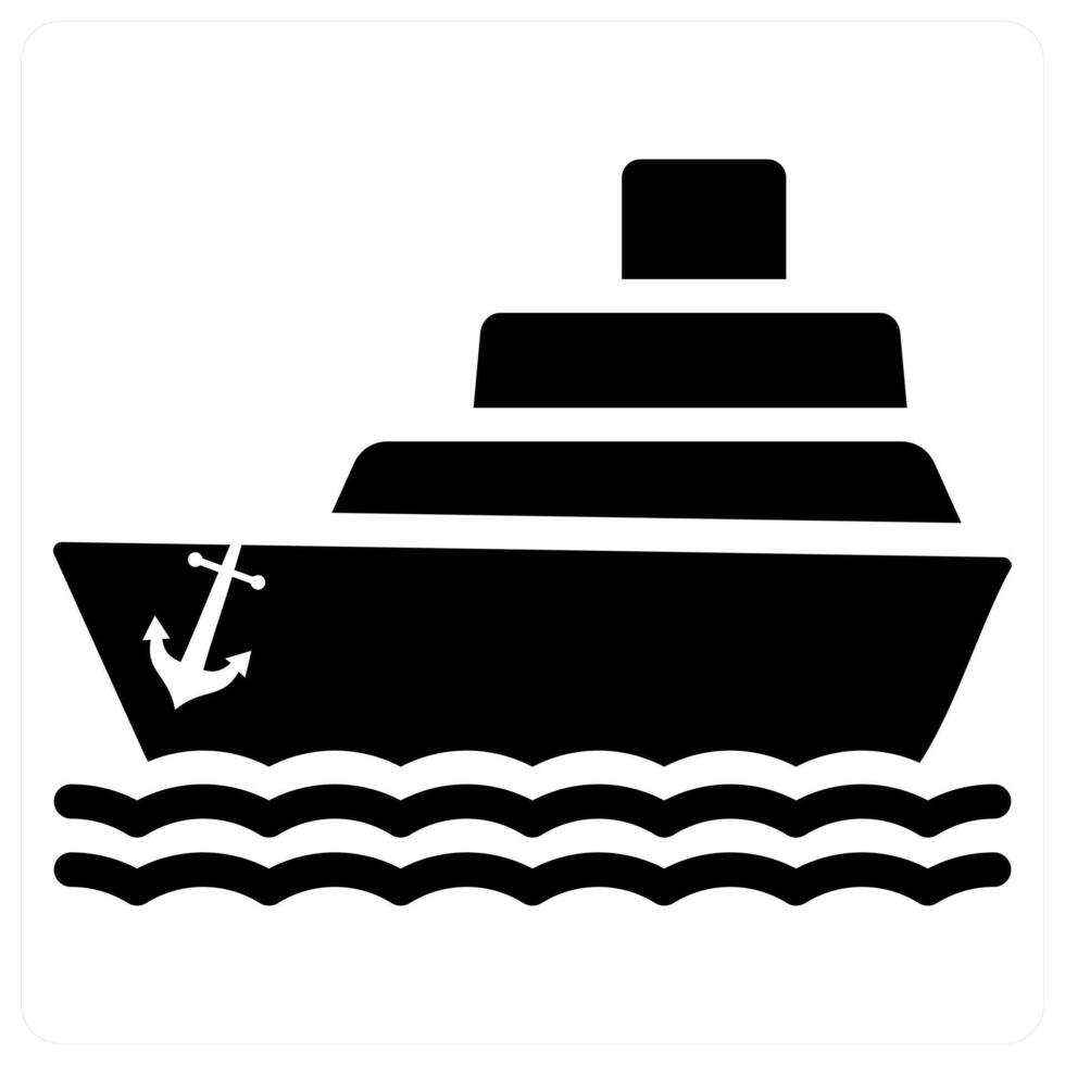 Cruise and ship icon concept vector