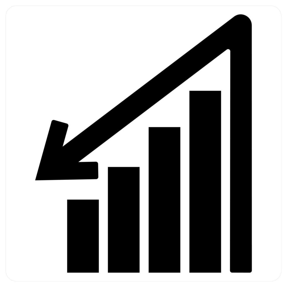 Business Loss and downturn icon concept vector