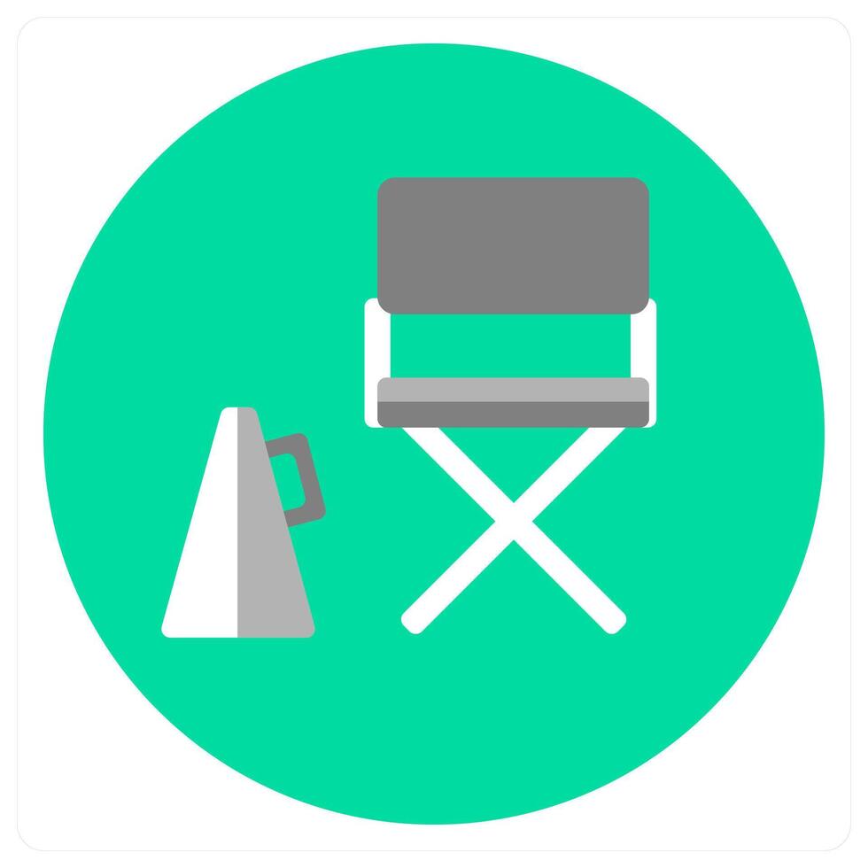 Director Chair and chair icon concept vector