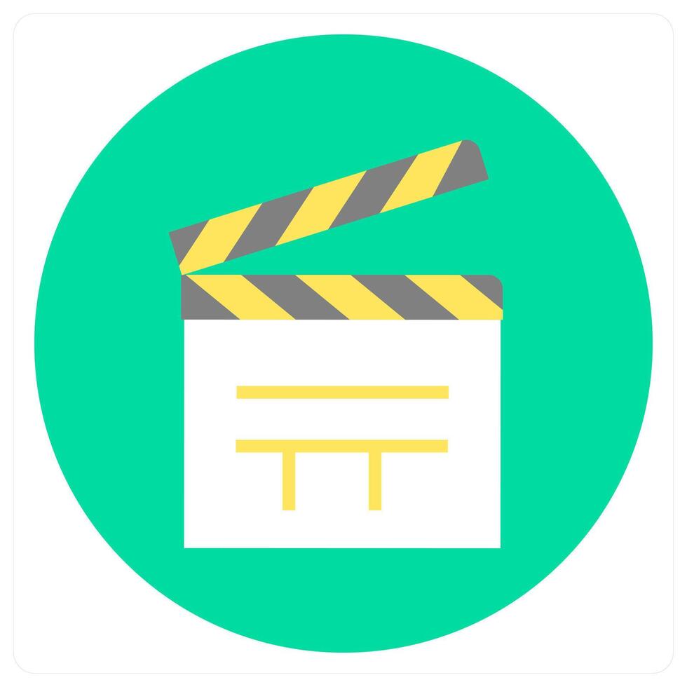 Clapper Board and film icon concept vector