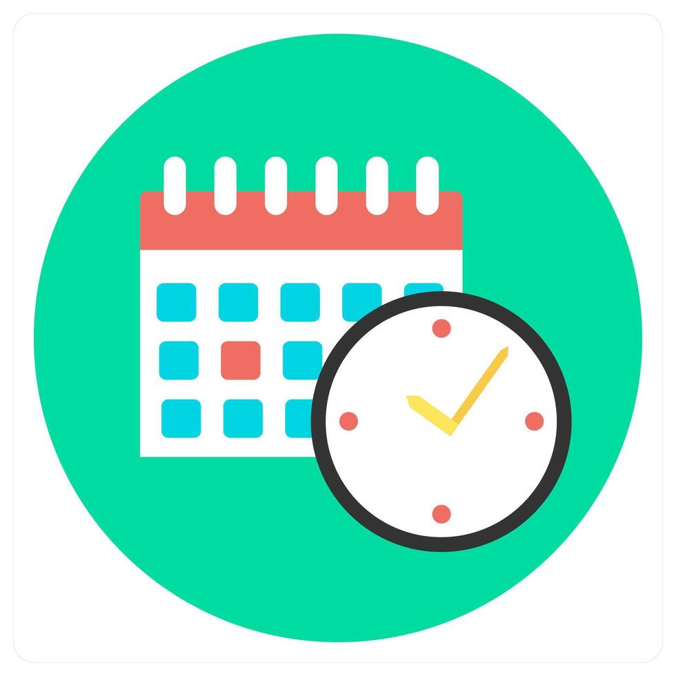 Schedule and day icon concept vector