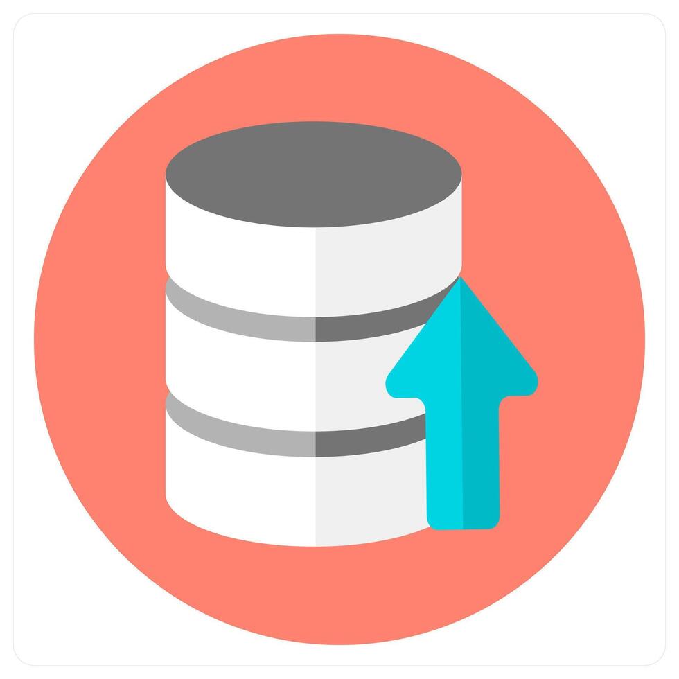 Upload Database and upload icon concept vector