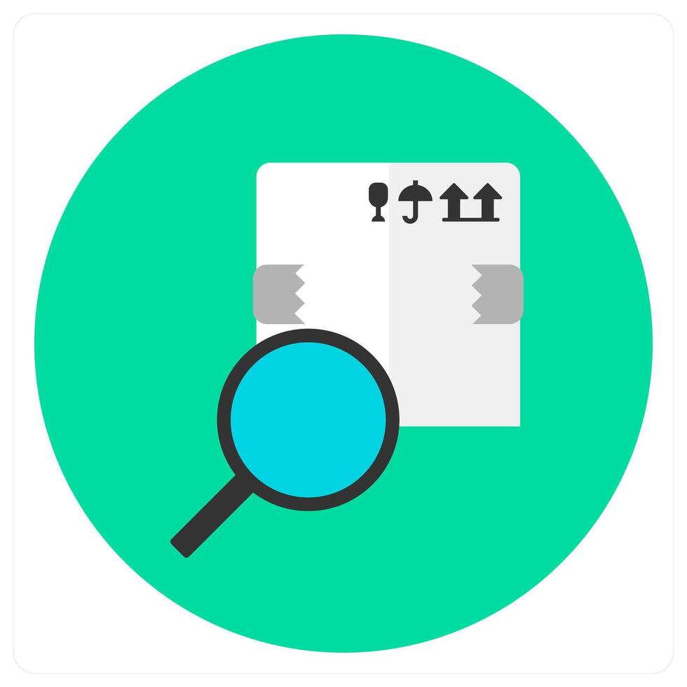Search Parcel and parcel icon concept vector