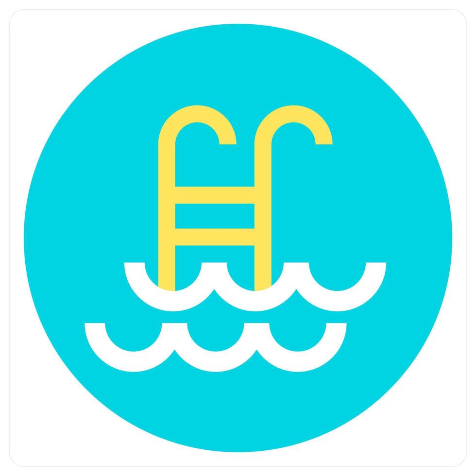 Swimming Pool and pool icon concept vector