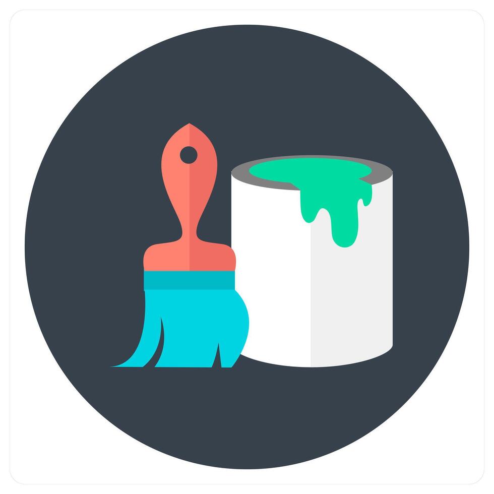 Paint Bucket and color icon concept vector