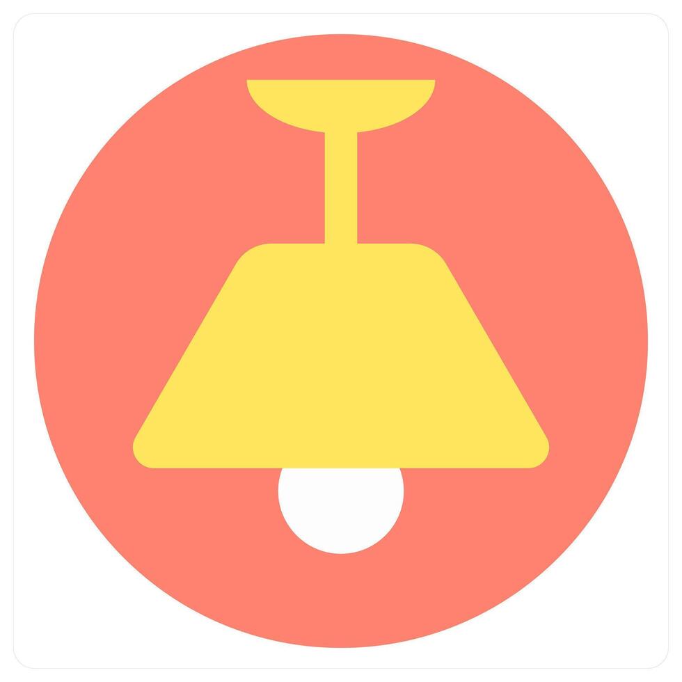 Cieling Lamp and lamp icon concept vector