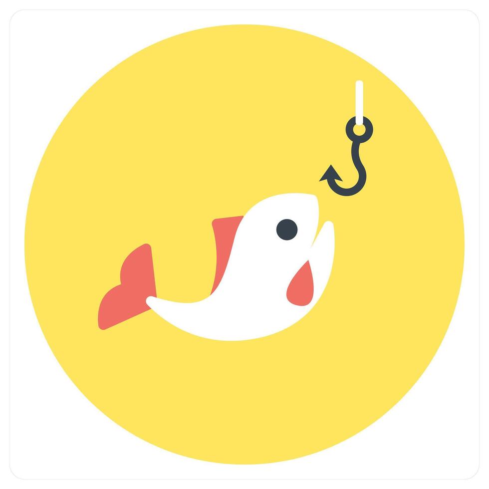 Fishing and fish icon concept vector