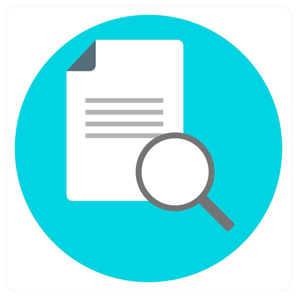 Search Content and glass icon concept vector