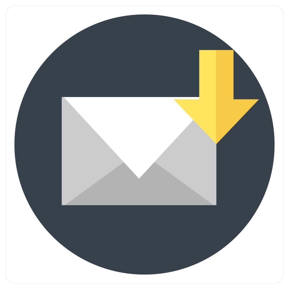 Mail Download and mail icon concept vector