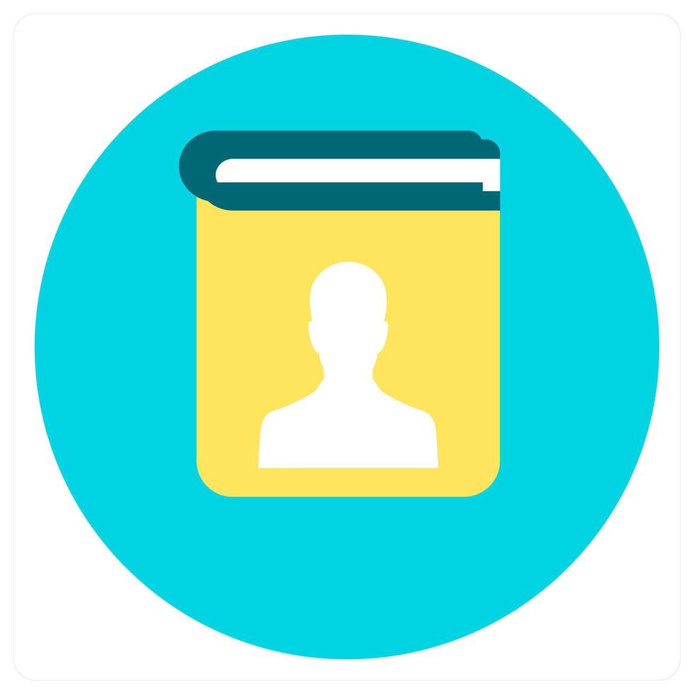 Contact Book and book icon concept vector
