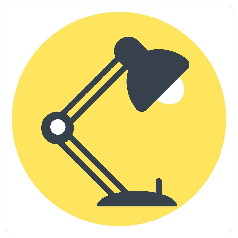 Study Lamp and lamp icon concept vector